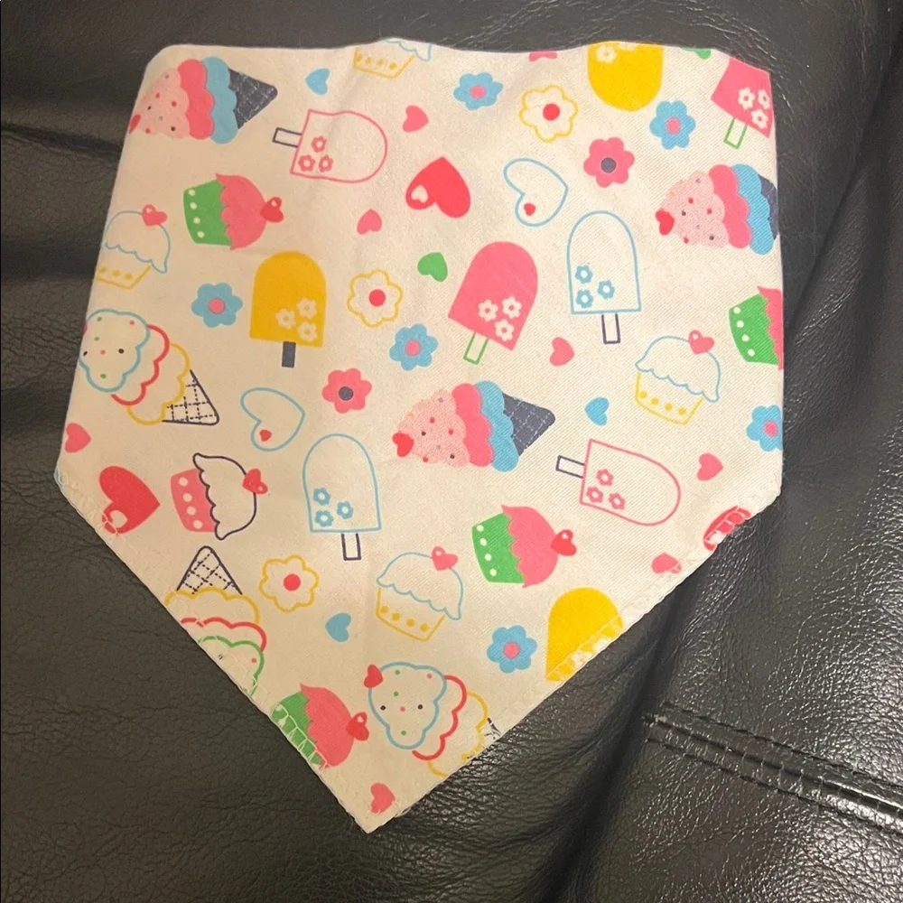 Colorful Ice Cream and Cupcake Dog Bandana
